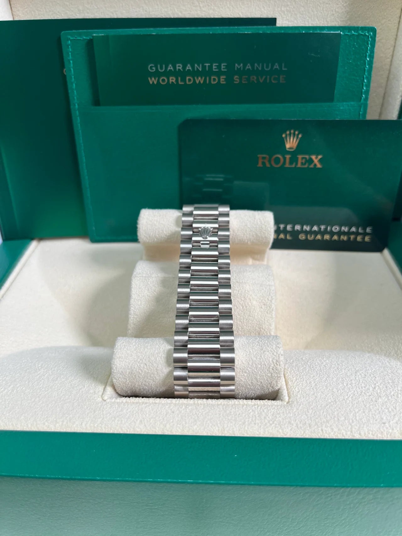 Rolex Day Date Olive Green Silver