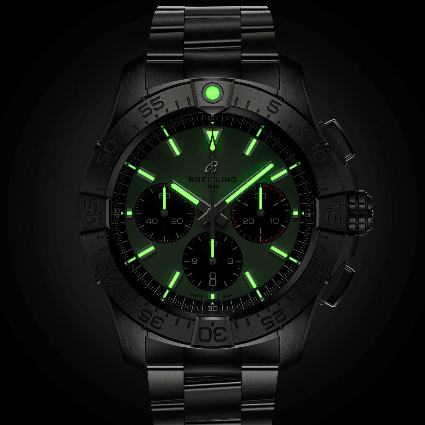 Montre Breitling Avenger B01 Chronograph cadran vert