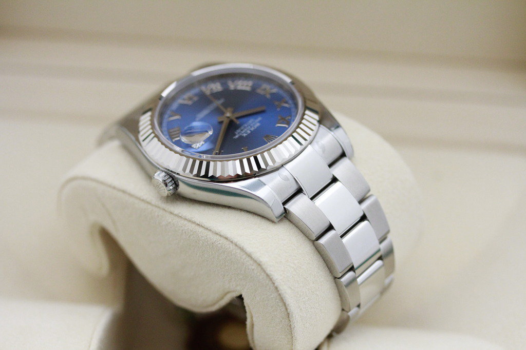 شاهد Datejust II 41mm 116334 بالأرقام الرومانية الزرقاء