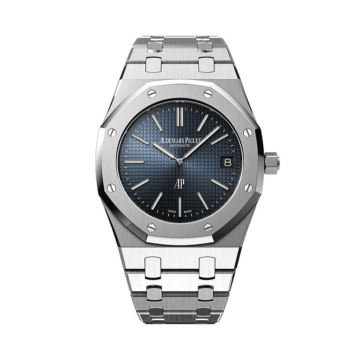 ساعة اوديمار بيجيه الرجالية Royal Oak Blue 41mm