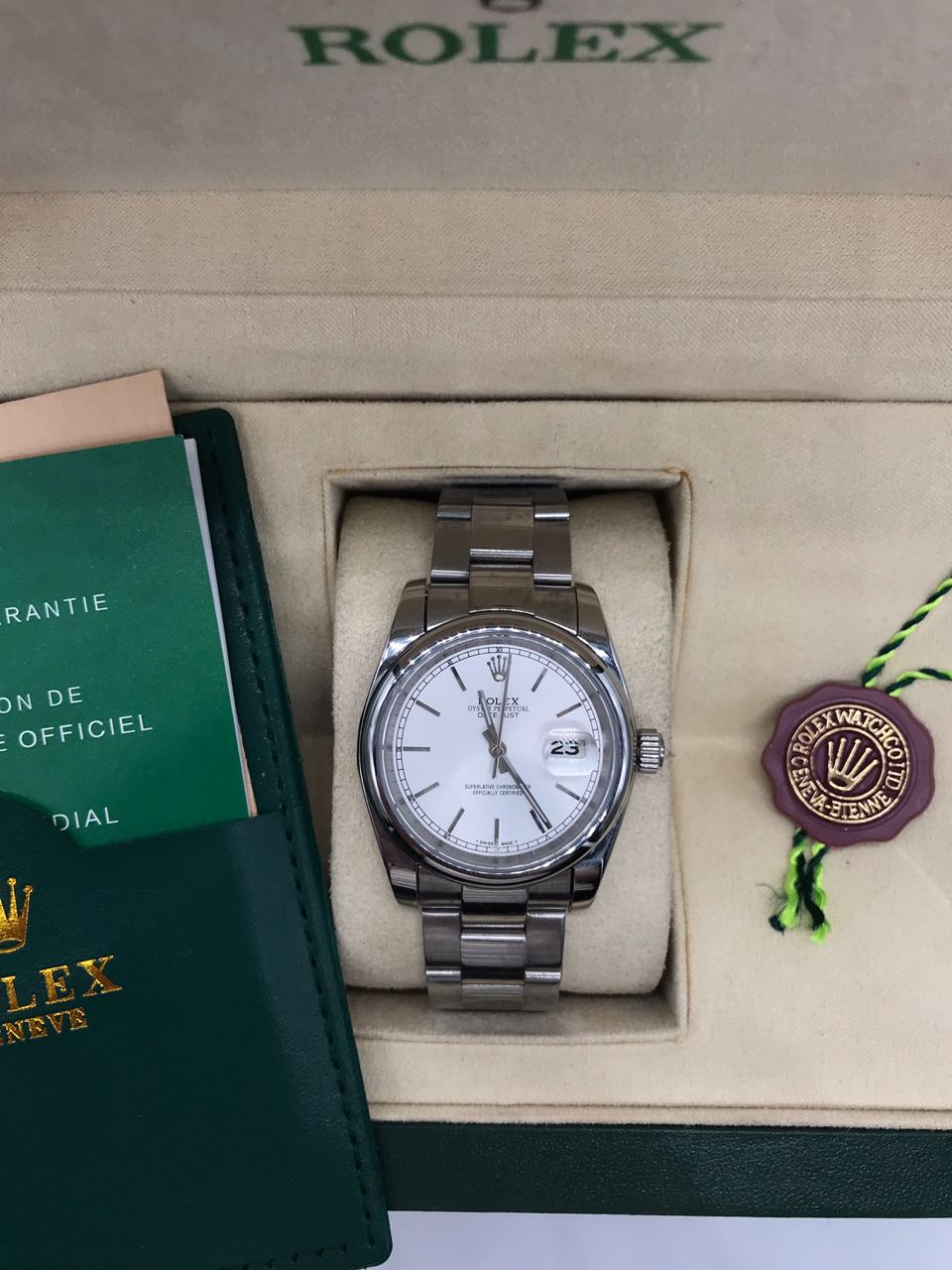DATEJUST 16200 أبيض للرجال