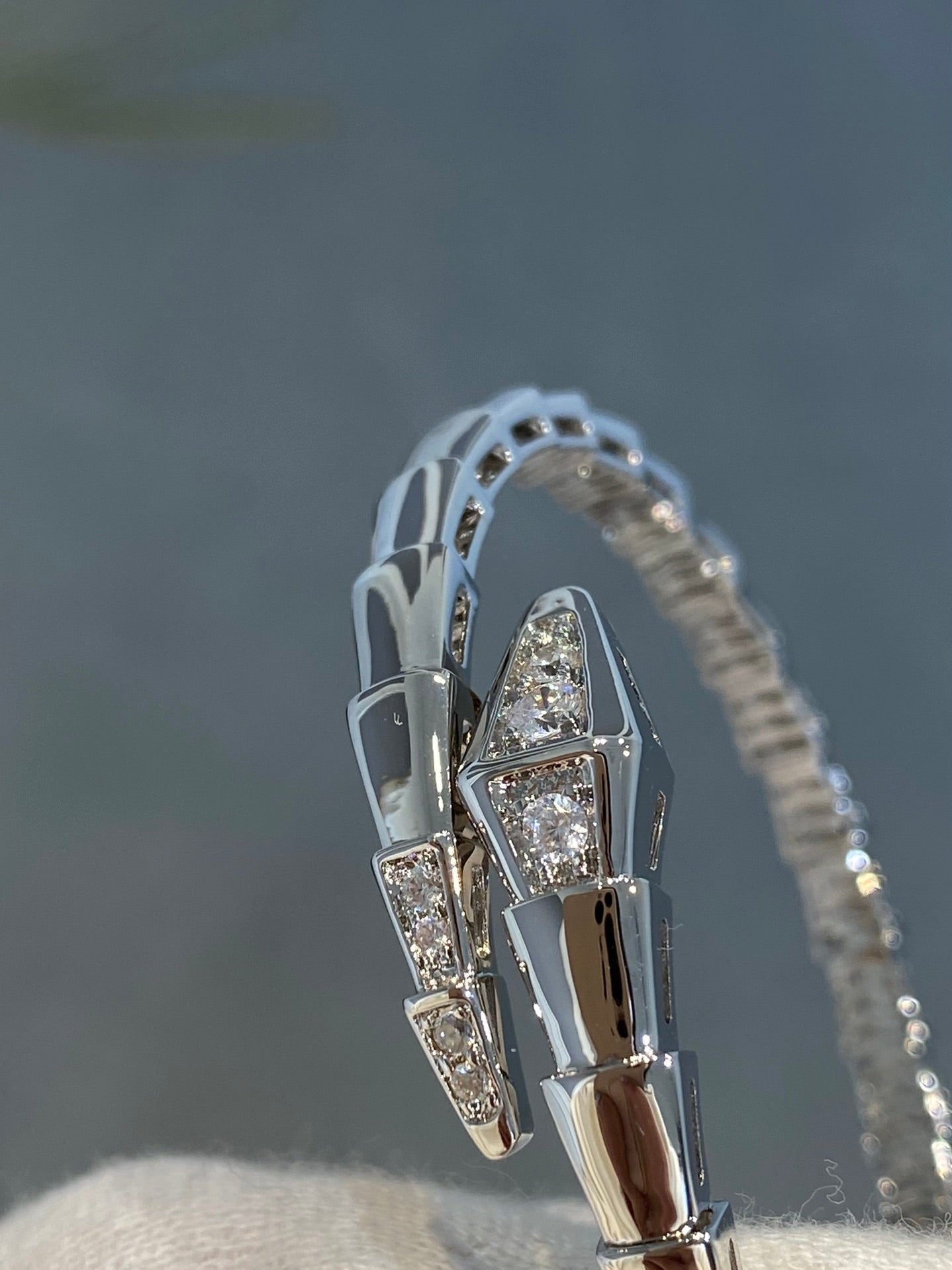 [Verdaci™]SERPENTI BRACELET DIAMONDS SILVER