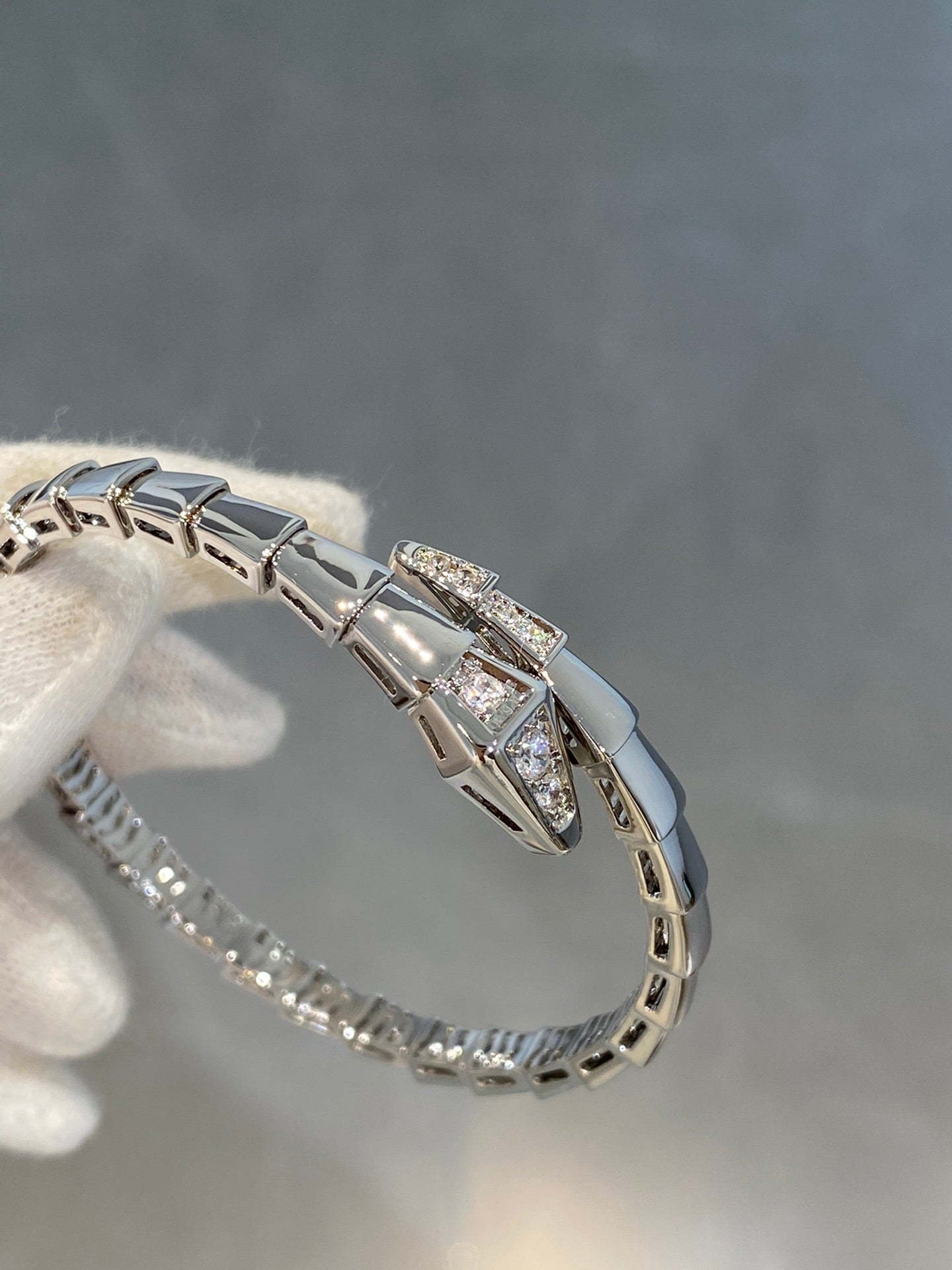 [Verdaci™]SERPENTI BRACELET DIAMONDS SILVER