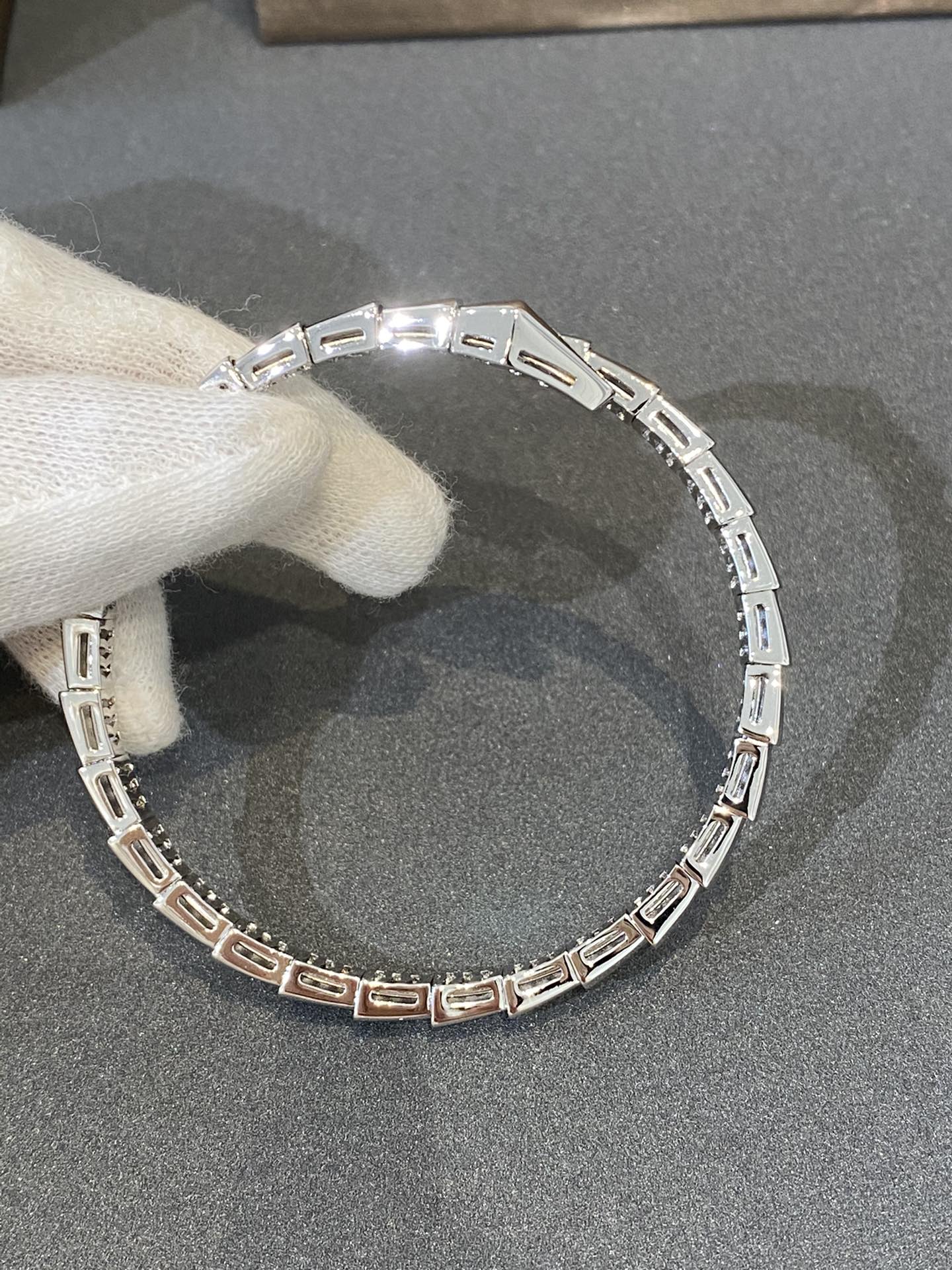 [Verdaci™]SERPENTI BRACELET DIAMONDS SILVER