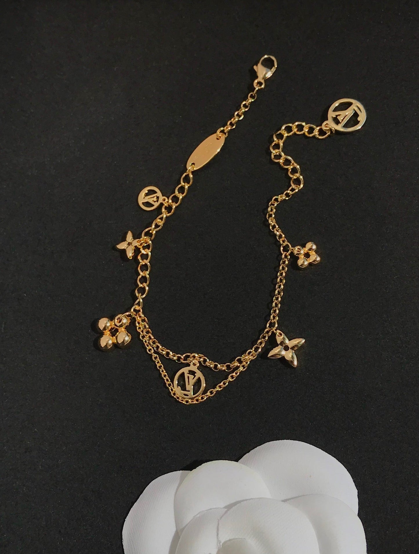 [Verdaci™]BLOOMING PINK GOLD MOP BRACELET