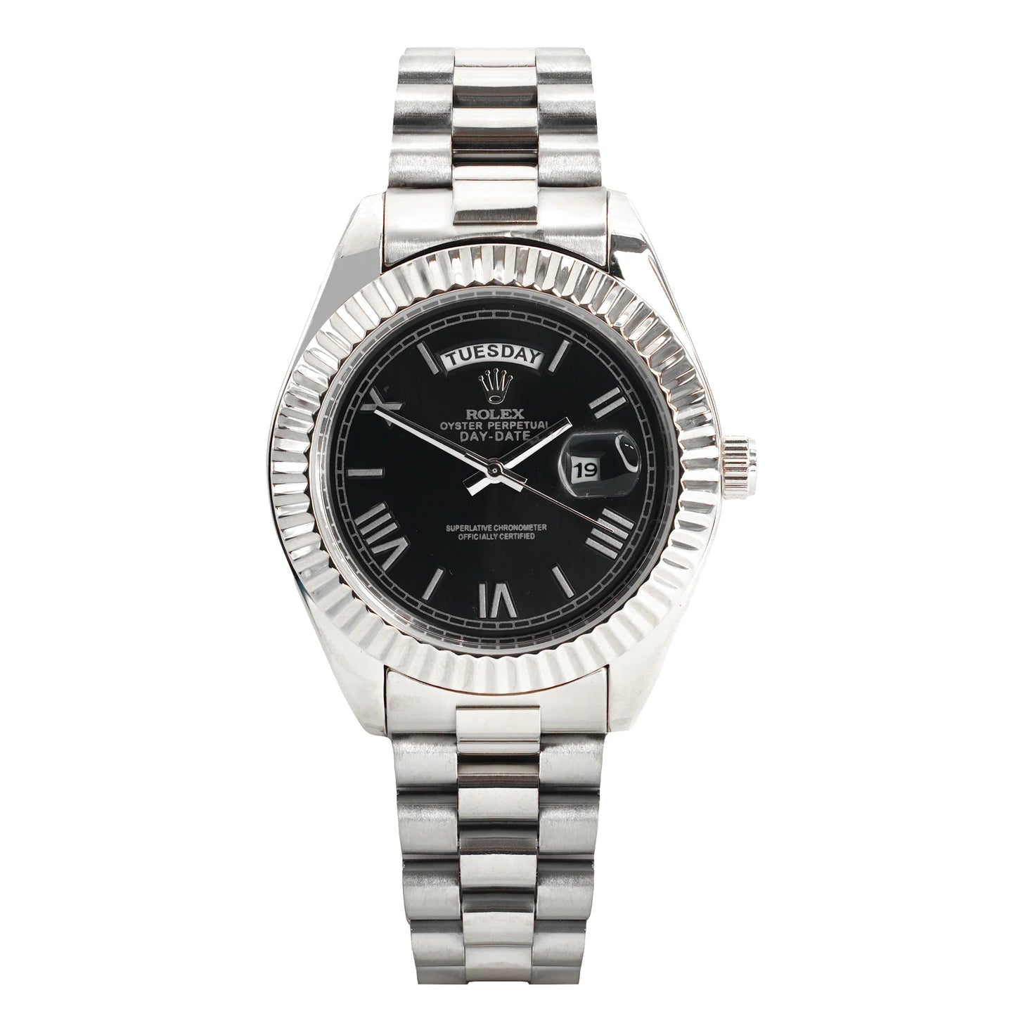 Rolex Day-Date Black Roman Dial