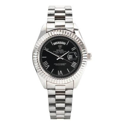 Rolex Day-Date Black Roman Dial