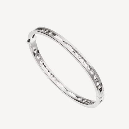 [Verdaci™]ZERO 1 SPIRAL LOGO SILVER BRACELET