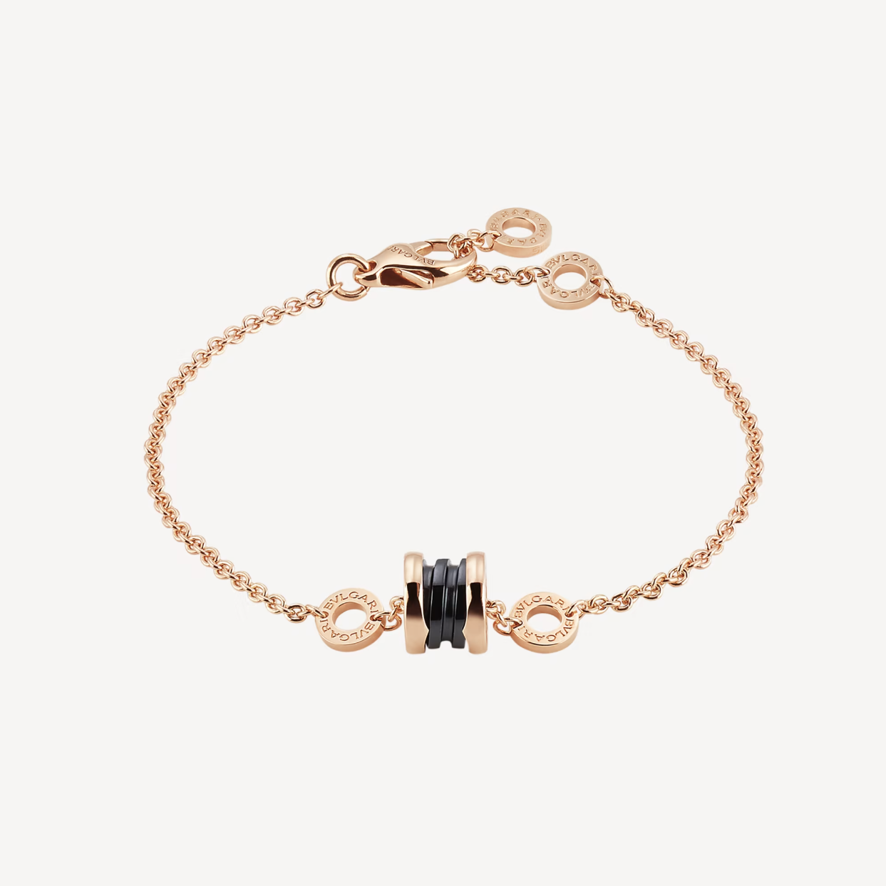 [Verdaci™]ZERO 1 SOFT PINK GOLD AND BLACK CERAMIC BRACELET