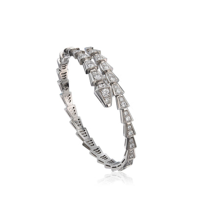 [Verdaci™]SERPENTI BRACELET 6MM SILVER DIAMOND