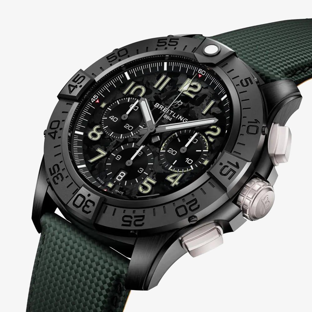 BREITLING SUPER AVENGER B01 CHRONOGRAPH 46 NIGHT MISSION GREEN