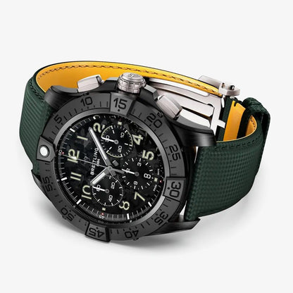 BREITLING SUPER AVENGER B01 CHRONOGRAPH 46 NIGHT MISSION GREEN