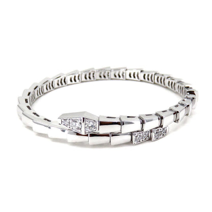 [Verdaci™]SERPENTI BRACELET DIAMONDS SILVER
