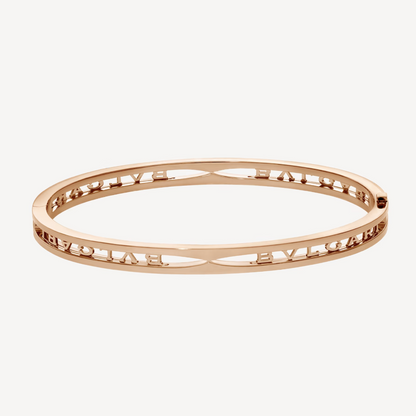 [Verdaci™]ZERO 1 SPIRAL LOGO PINK GOLD BRACELET