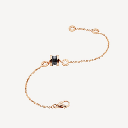 [Verdaci™]ZERO 1 SOFT PINK GOLD AND BLACK CERAMIC BRACELET
