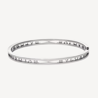 [Verdaci™]ZERO 1 SPIRAL LOGO SILVER BRACELET