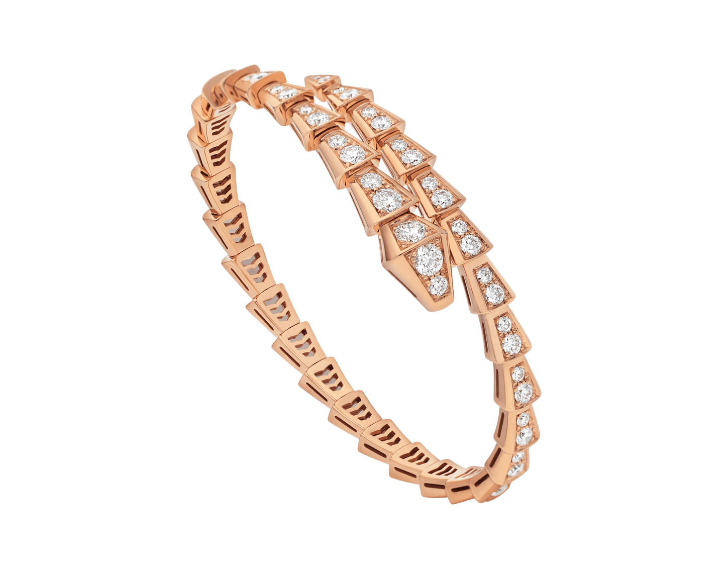 [Verdaci™]SERPENTI BRACELET 6.8MM PINK GOLD DIAMOND