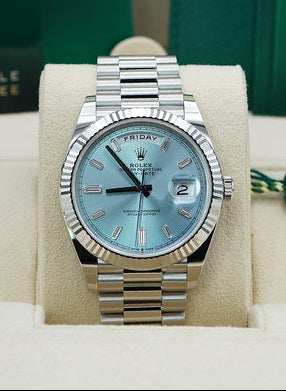 Rolex DAY DATE PLATINUM ICE BLUE