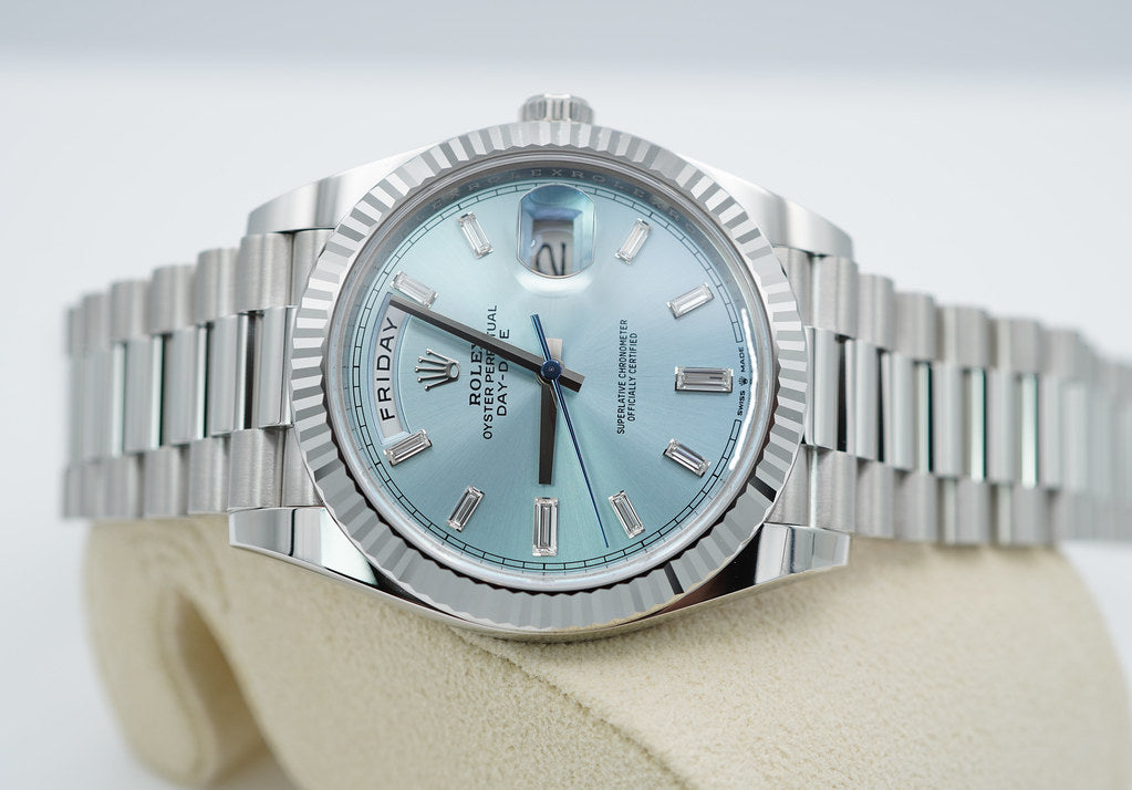Rolex DAY DATE PLATINUM ICE BLUE