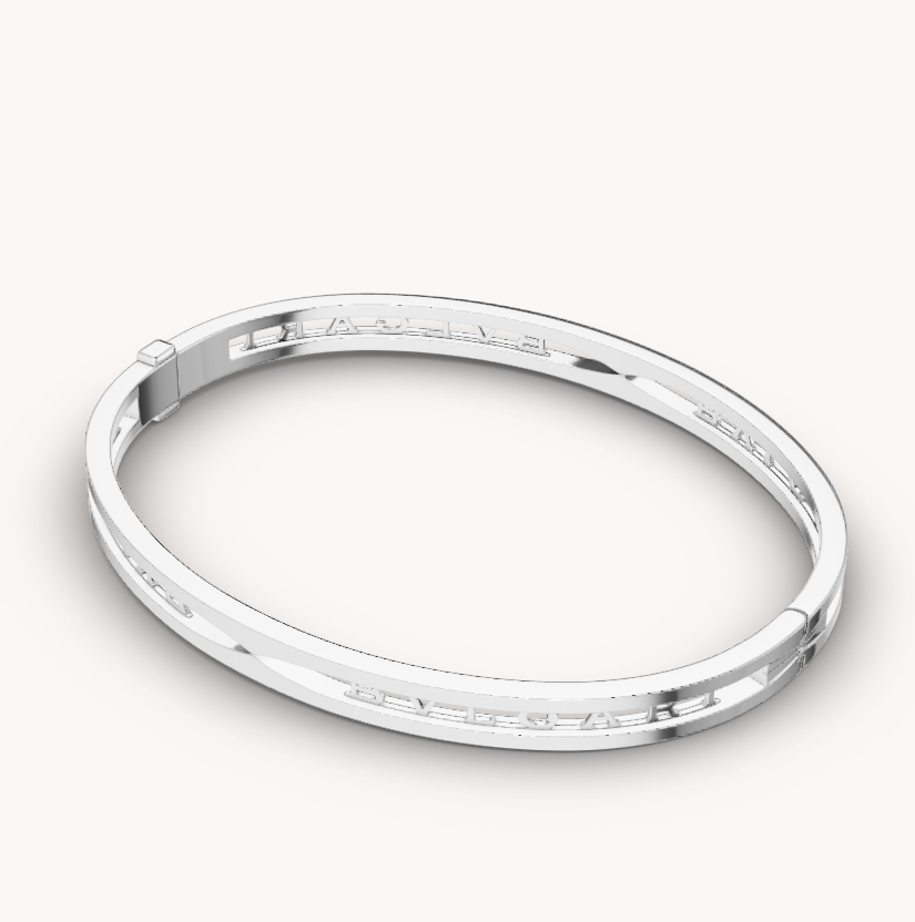 [Verdaci™]ZERO 1 SPIRAL LOGO SILVER BRACELET