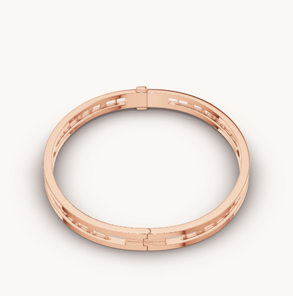 [Verdaci™]ZERO 1 SPIRAL LOGO PINK GOLD BRACELET