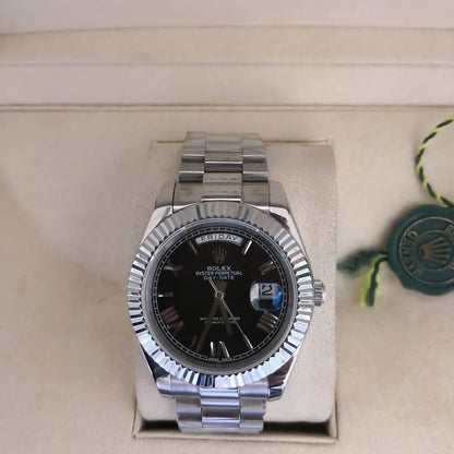 Rolex Day-Date Black Roman Dial