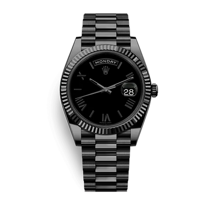 Rolex Day Date Matt Black Knight40