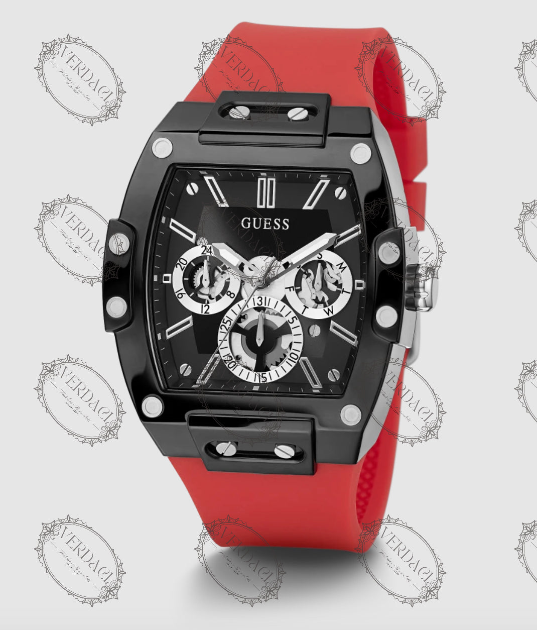 GUESS RED SILICONE WATCH