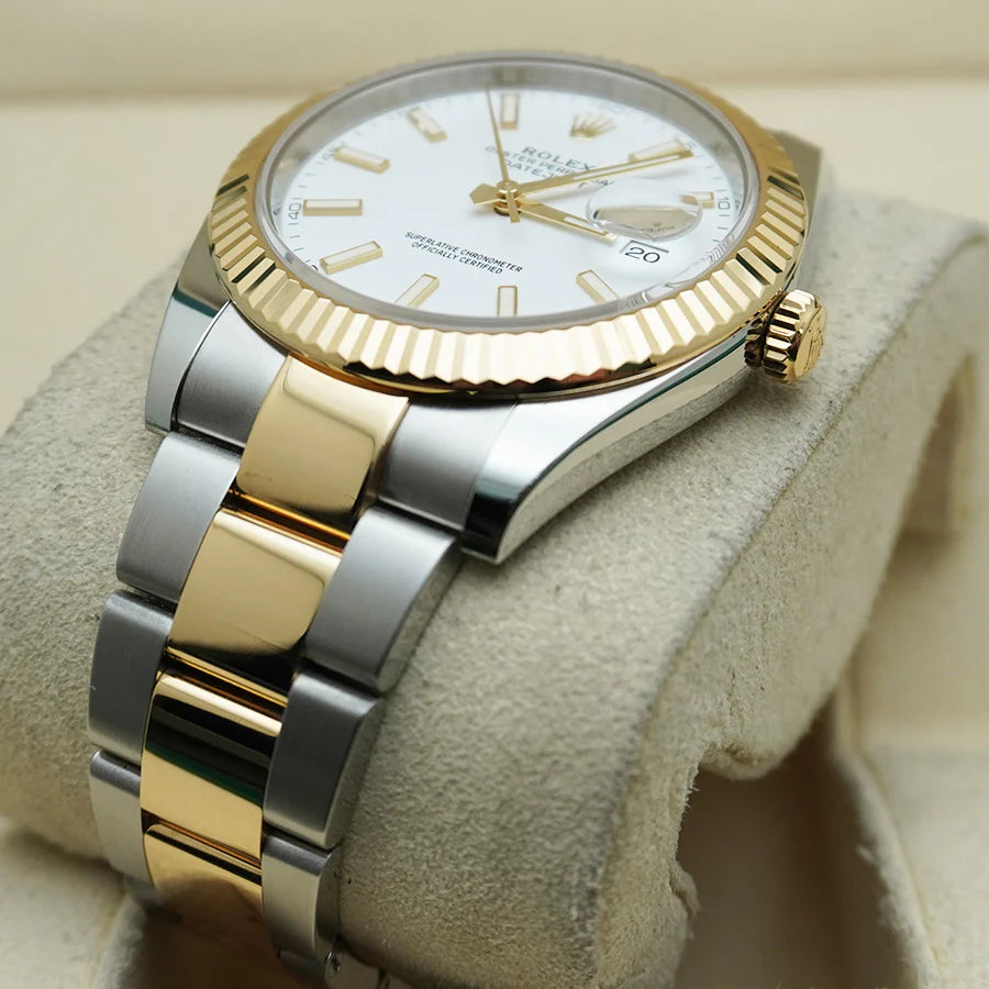 Rolex Datejust 41mm White Dial Fluted Bezel