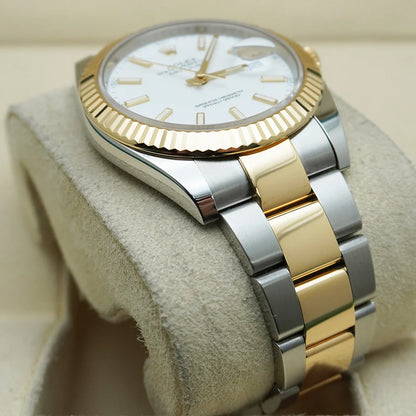 Rolex Datejust 41mm White Dial Fluted Bezel