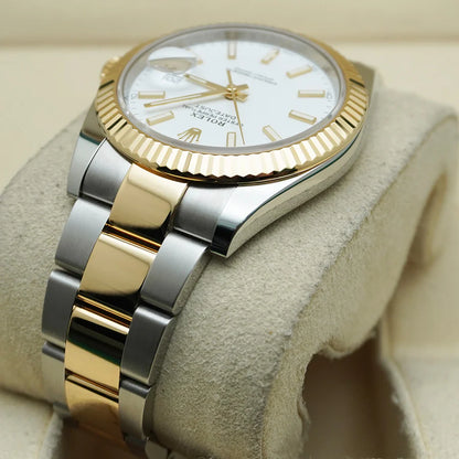 Rolex Datejust 41mm White Dial Fluted Bezel