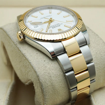 Rolex Datejust 41mm White Dial Fluted Bezel
