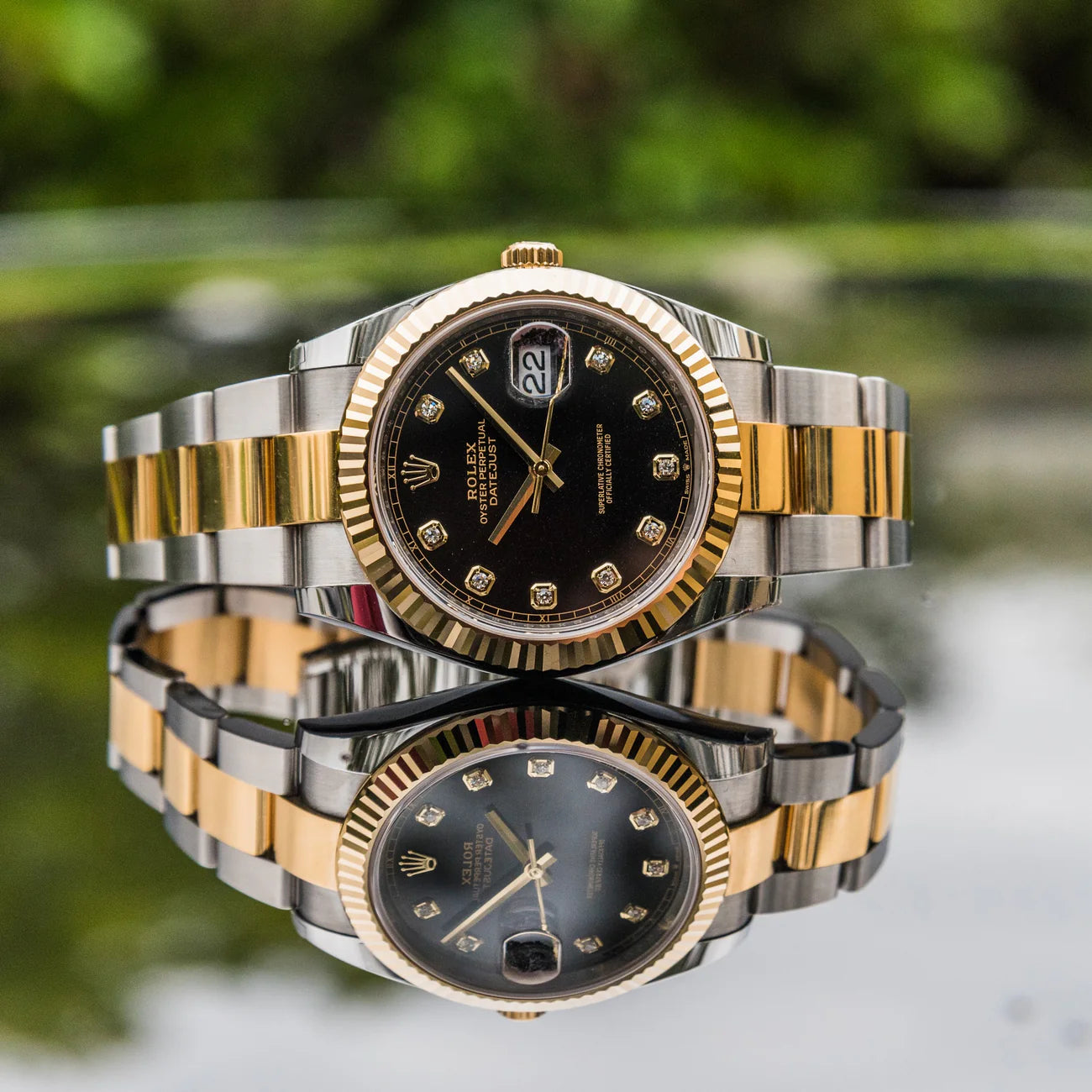 ROLEX DATEJUST BLACK DIAMOND DIAL OYSTER 126333