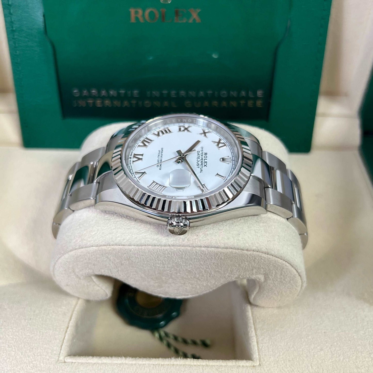 Rolex Datejust White Roman Dial Oyster