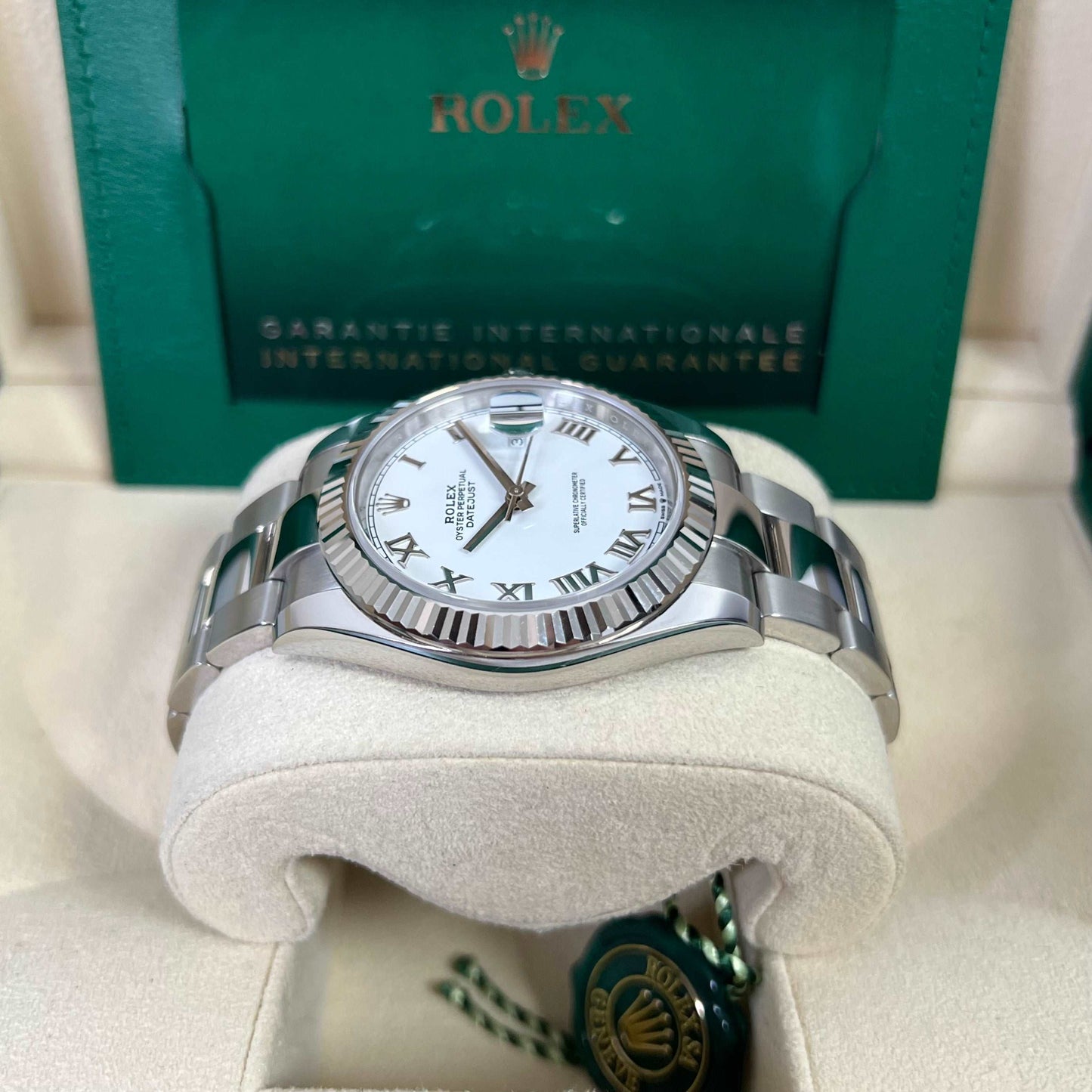 Rolex Datejust White Roman Dial Oyster