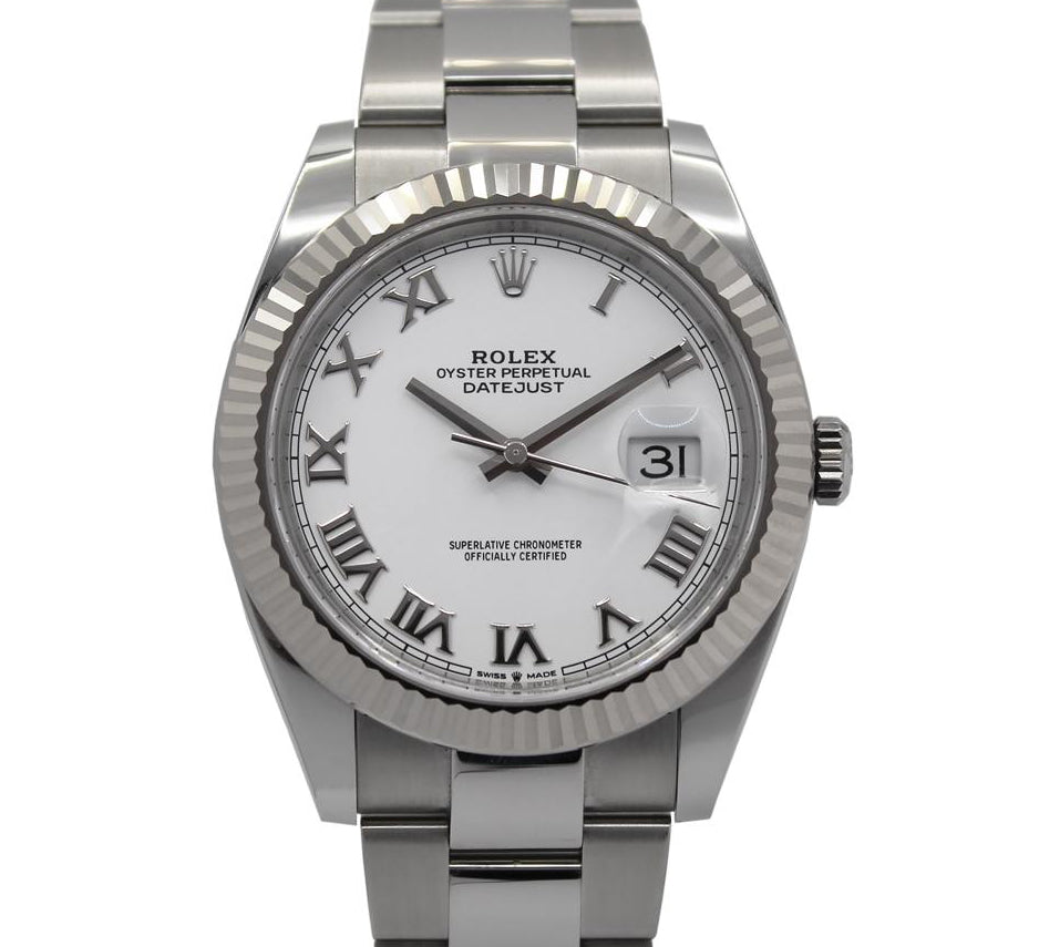 Rolex Datejust White Roman Dial Oyster