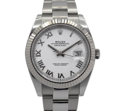 Rolex Datejust White Roman Dial Oyster