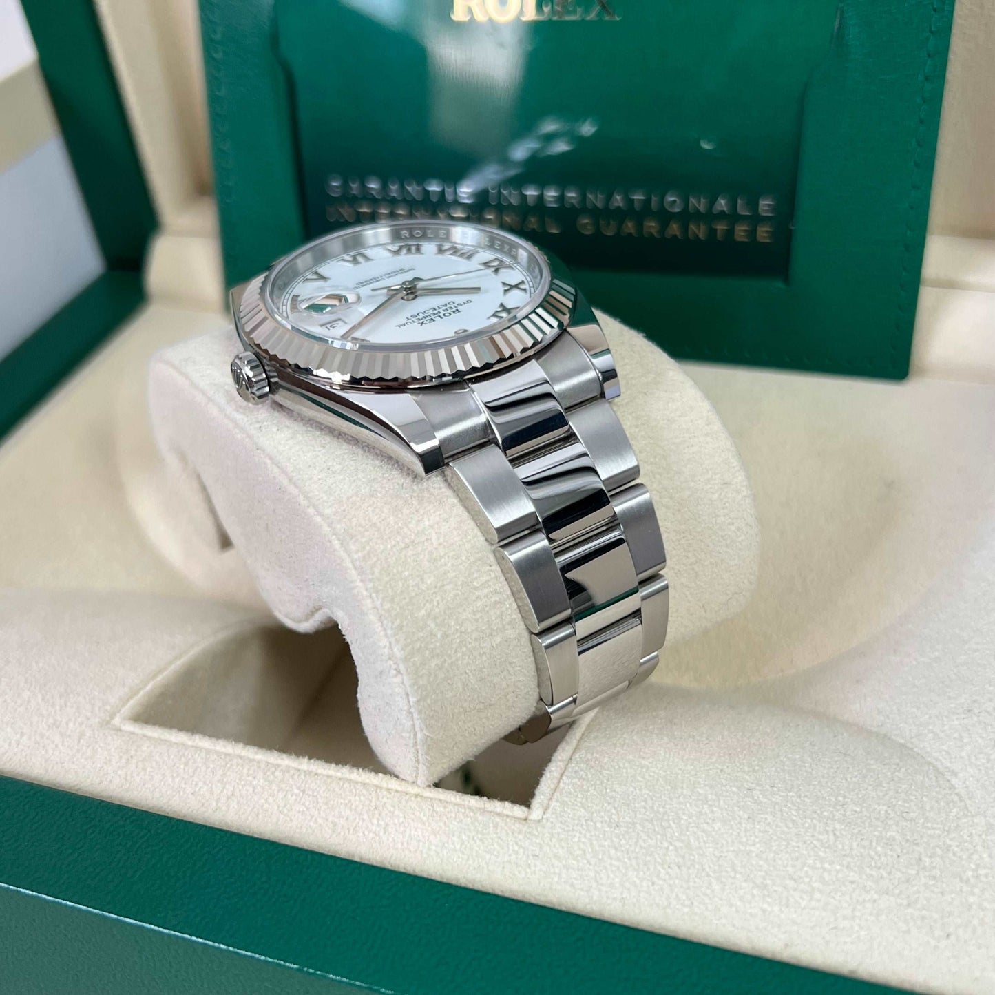 Rolex Datejust White Roman Dial Oyster