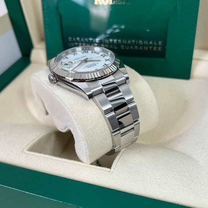 Rolex Datejust White Roman Dial Oyster