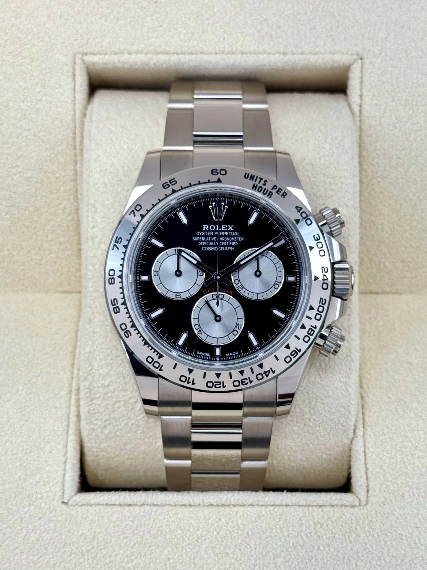 Rolex Daytona 40mm 126509 White Gold Black Dial