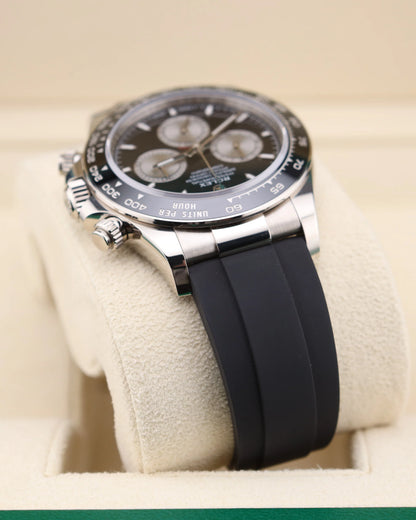 Rolex Daytona White Black Dial on Oysterflex 126519LN