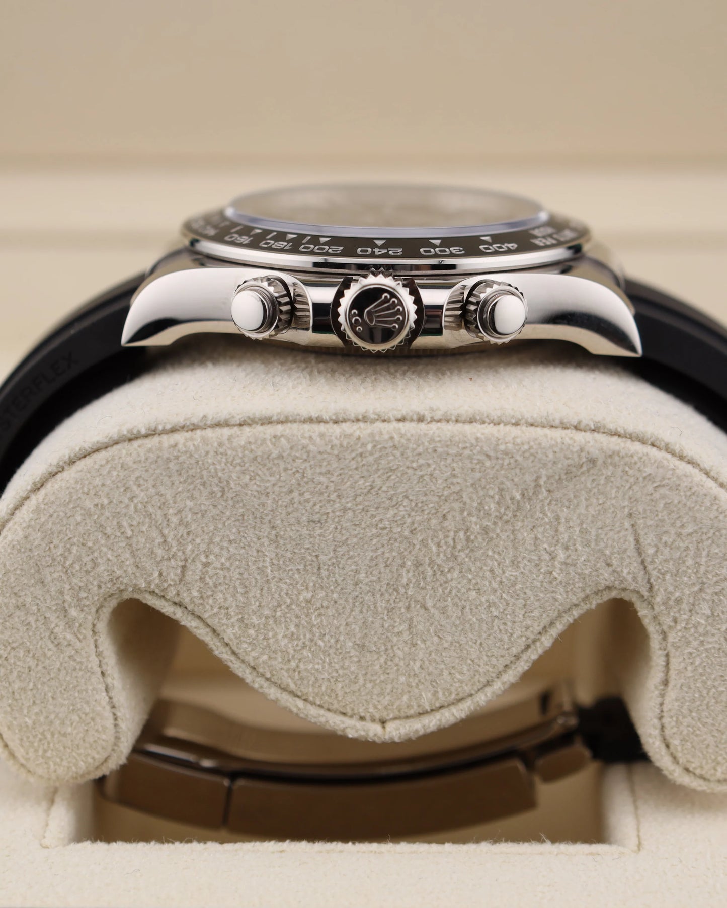 Rolex Daytona White Black Dial on Oysterflex 126519LN