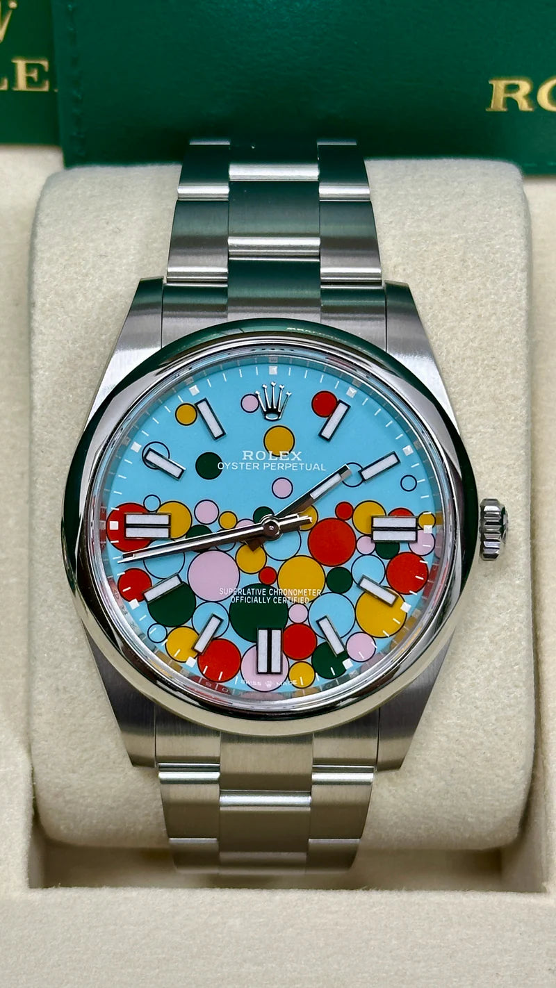 ROLEX OYSTER PERPETUAL 41MM CELEBRATION DIAL