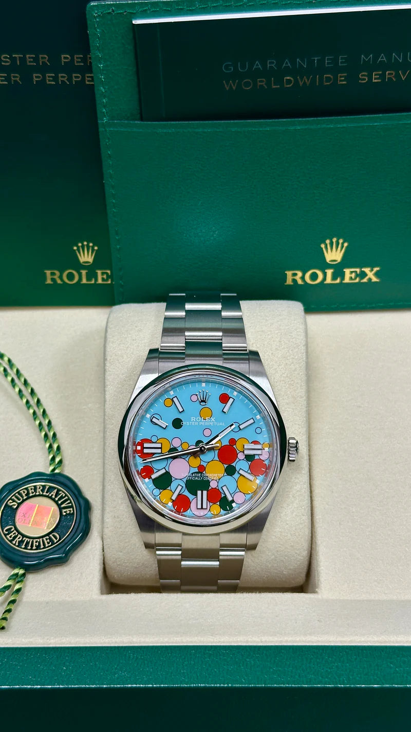 ROLEX OYSTER PERPETUAL 41MM CELEBRATION DIAL