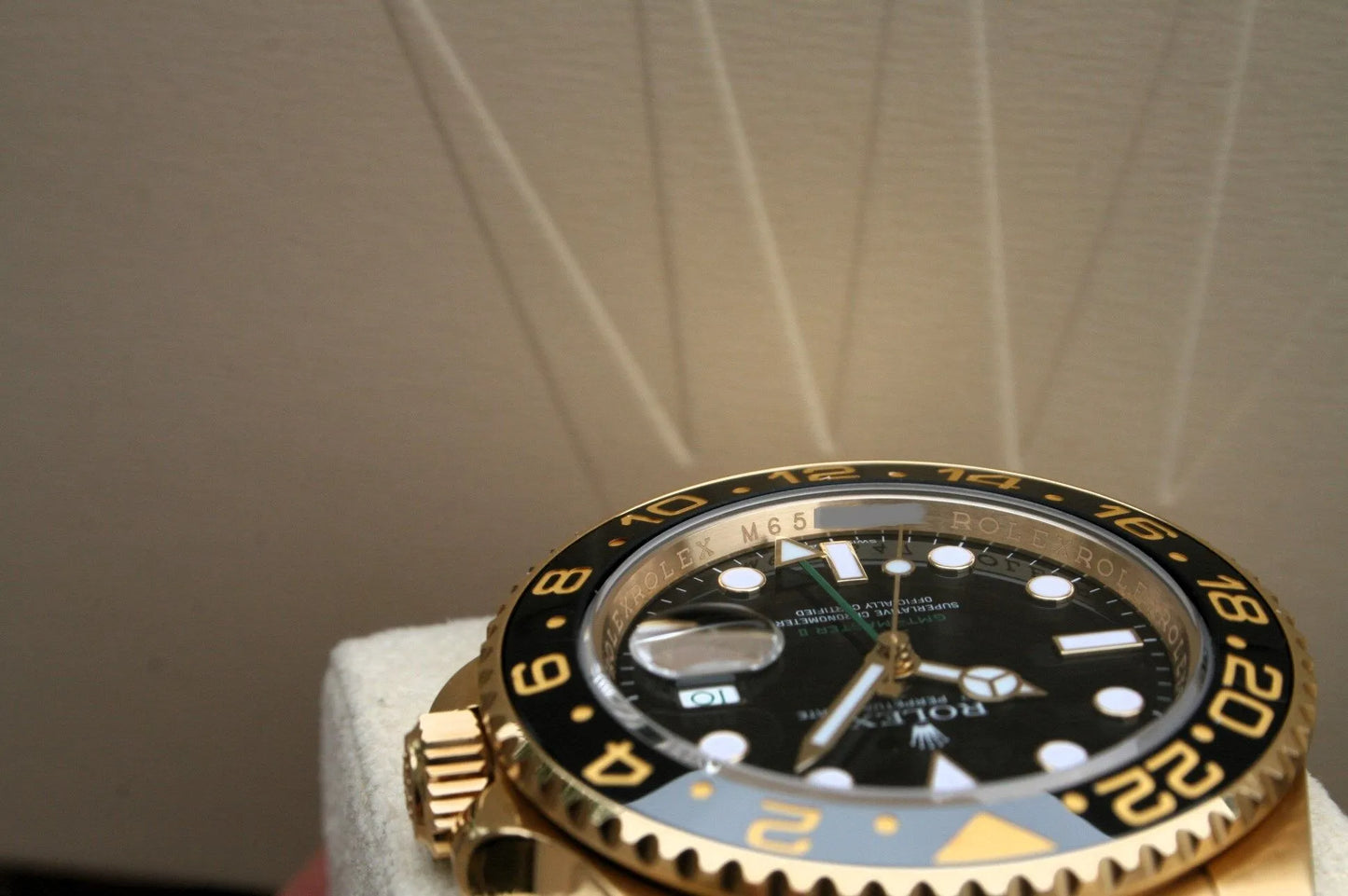 Rolex GMT-Master II 116718LN Yellow Gold Black Dial Oyster