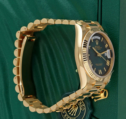Rolex Day Date Yellow Gold 128238 Green