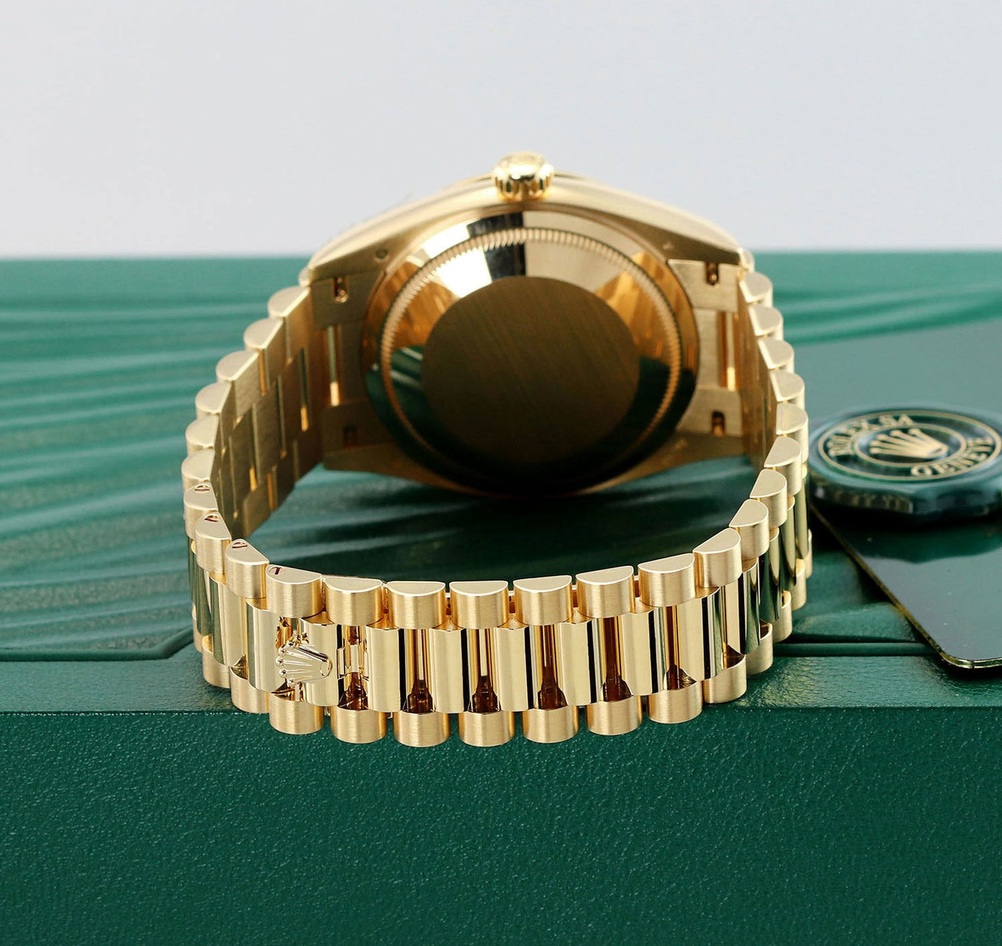 Rolex Day Date Yellow Gold 128238 Green