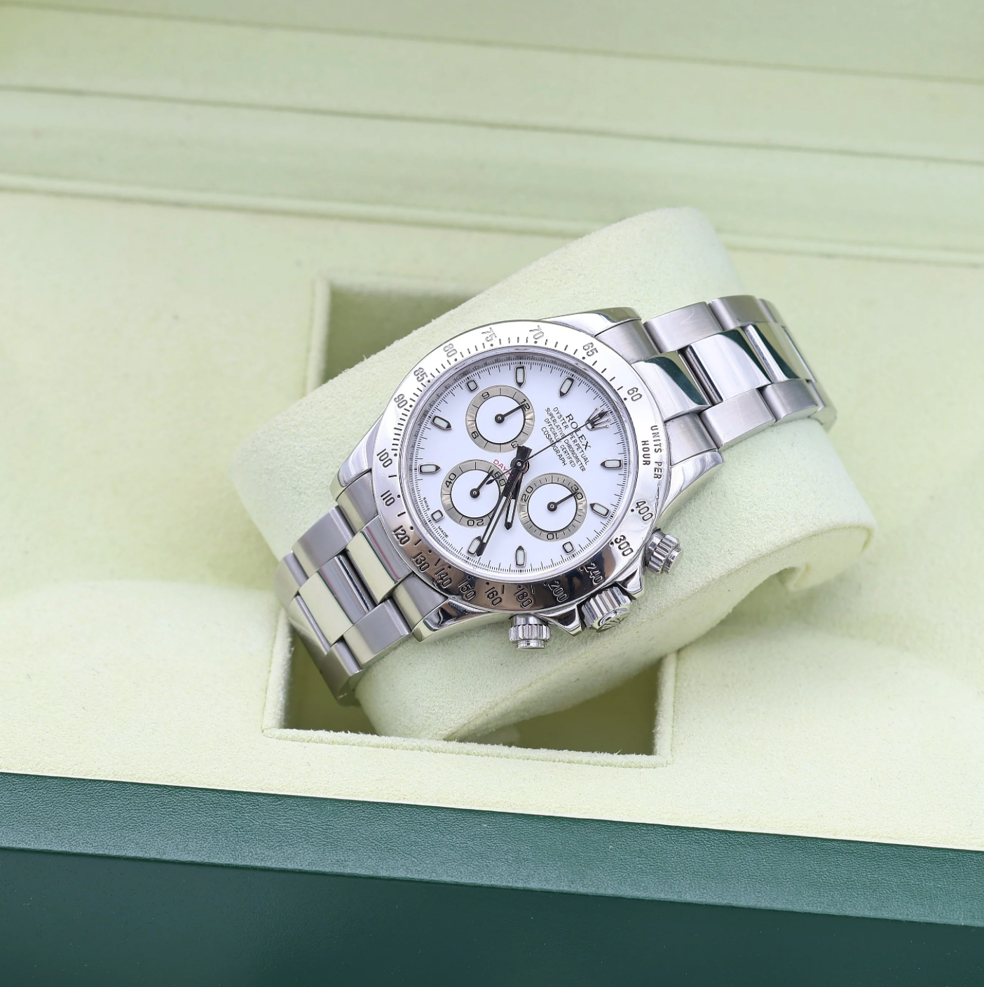 ROLEX DAYTONA OYSTER COSMOGRAPH STAINLESS STEEL APH CHROMALIGHT