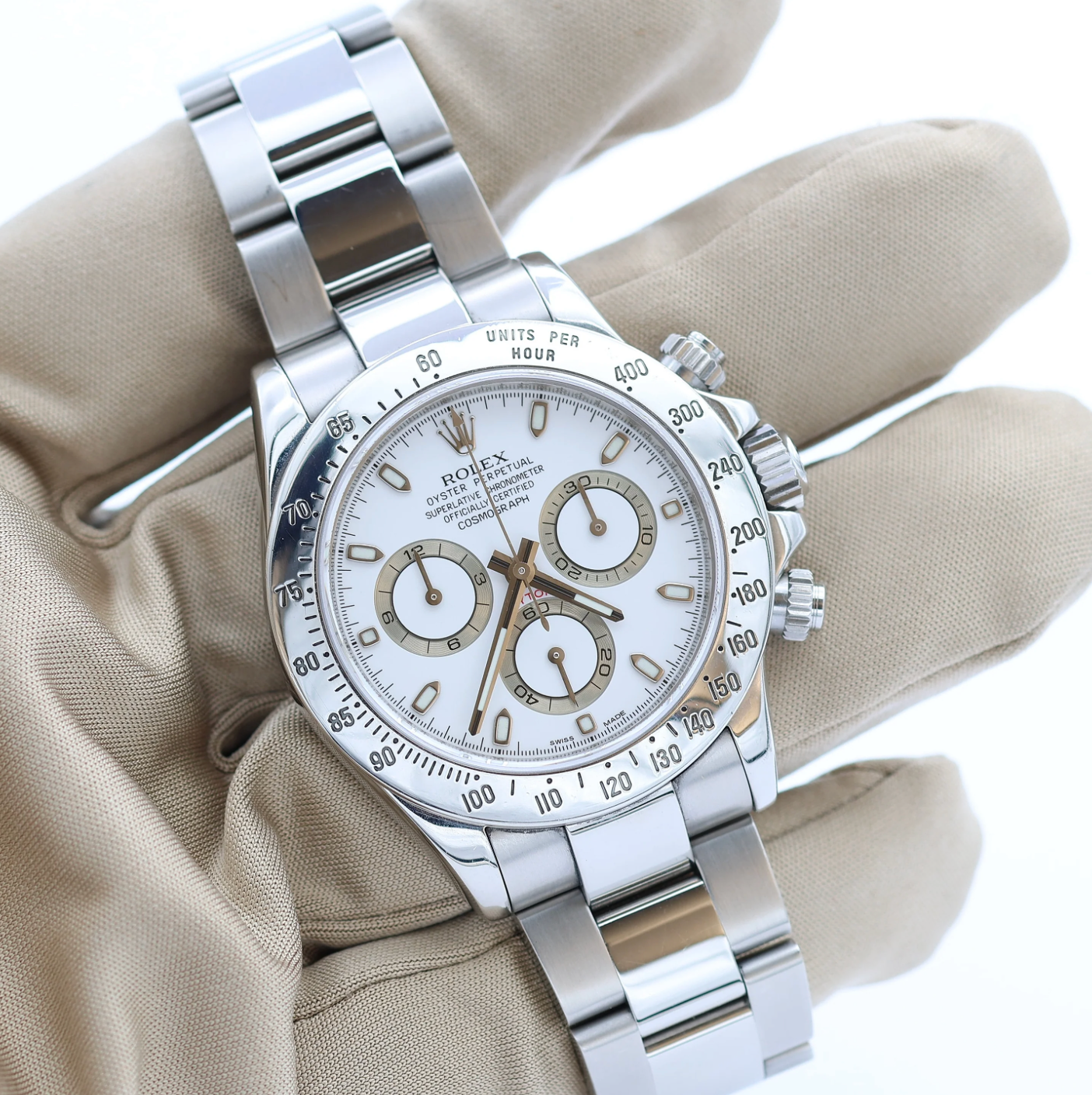 ROLEX DAYTONA OYSTER COSMOGRAPH STAINLESS STEEL APH CHROMALIGHT
