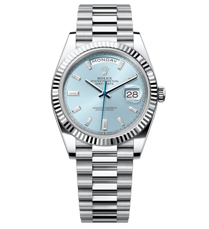Rolex DAY DATE PLATINUM ICE BLUE